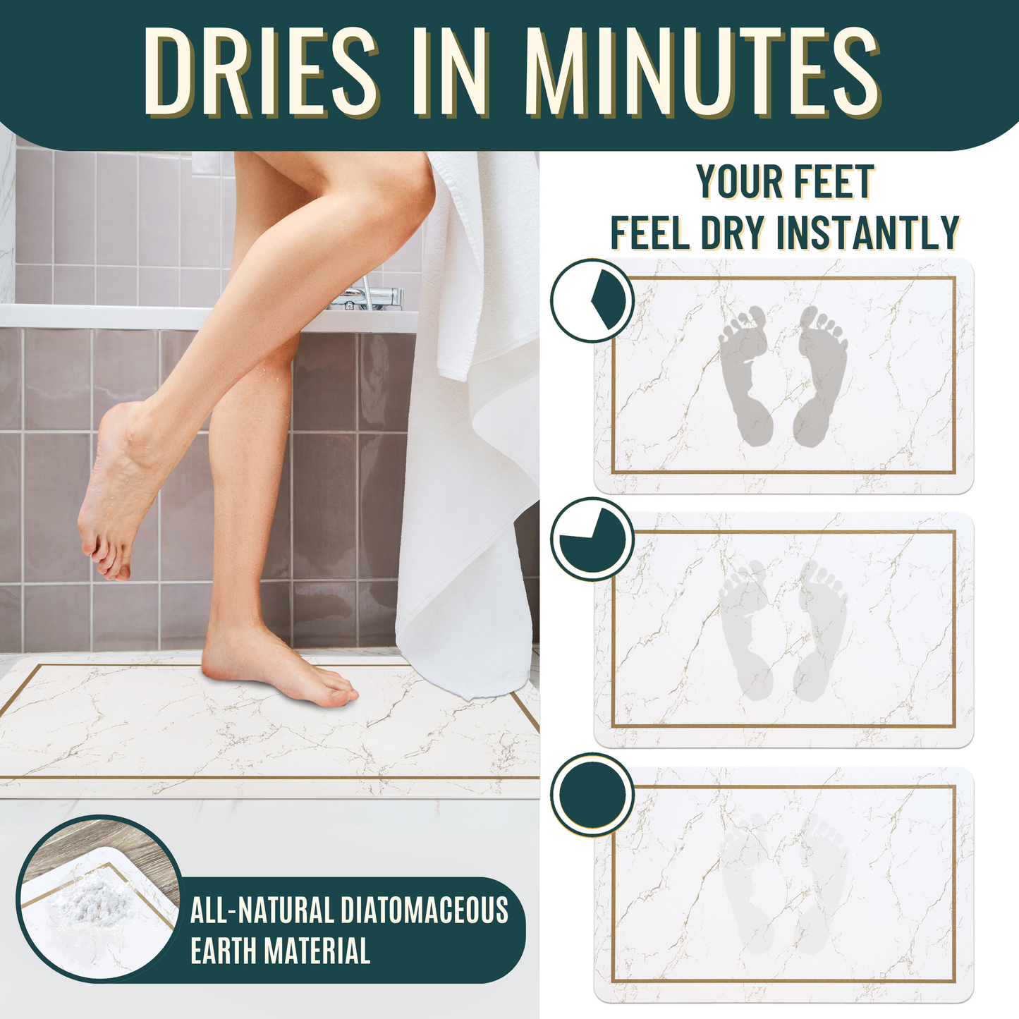 Grandeur Stone Mat — 32" Modern Marble