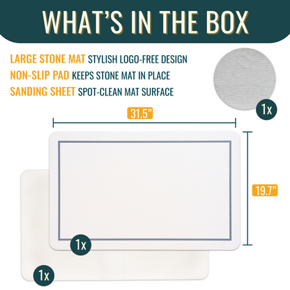 Grandeur Stone Mat — 32" Stone Grey