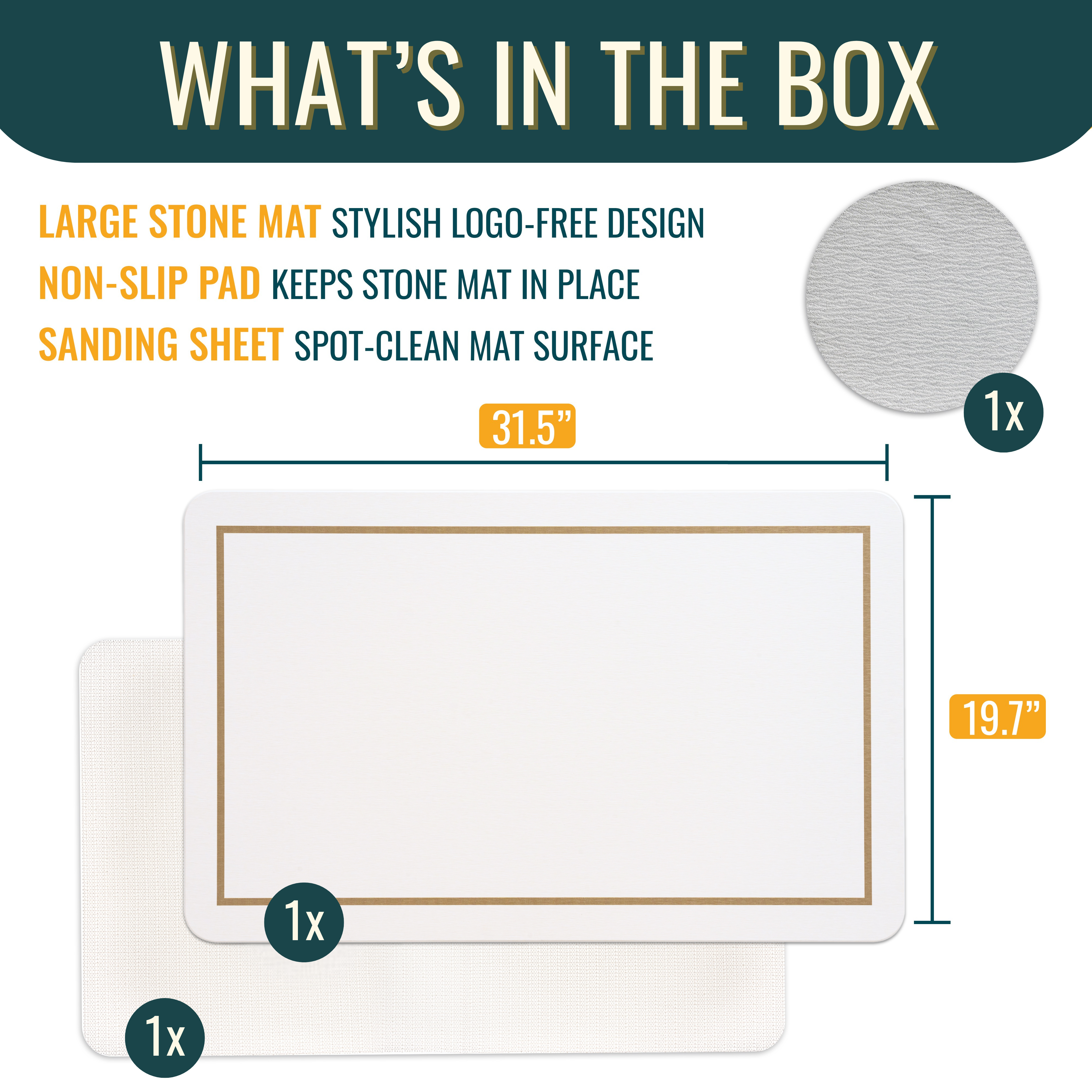 Stone Mat | Large - Sandstone Tan