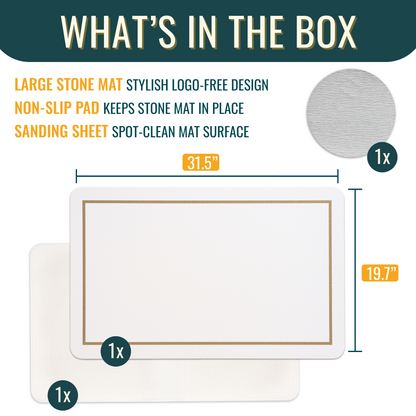 Grandeur Stone Mat — 32" Sandstone Tan