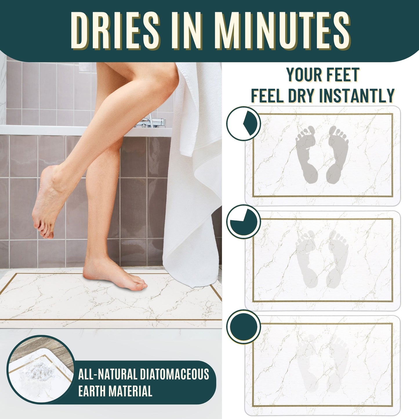 Classic Stone Mat — 24" Modern Marble